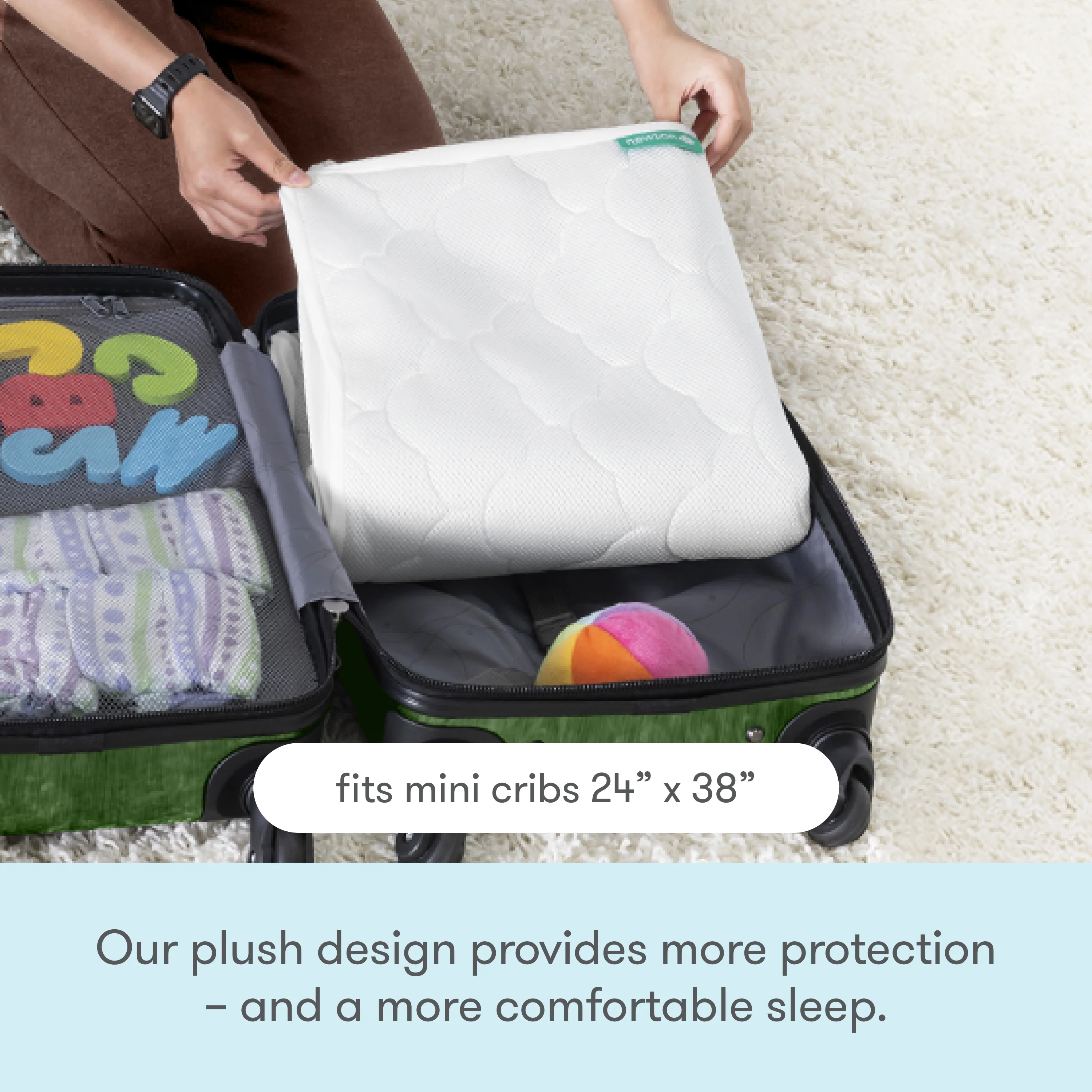 Waterproof Mini Crib Pad - Image 4